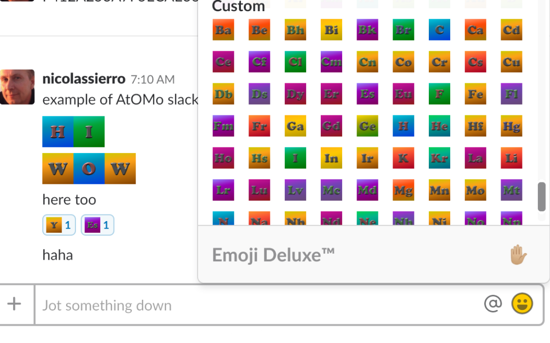AtOMo Emoji in Slack